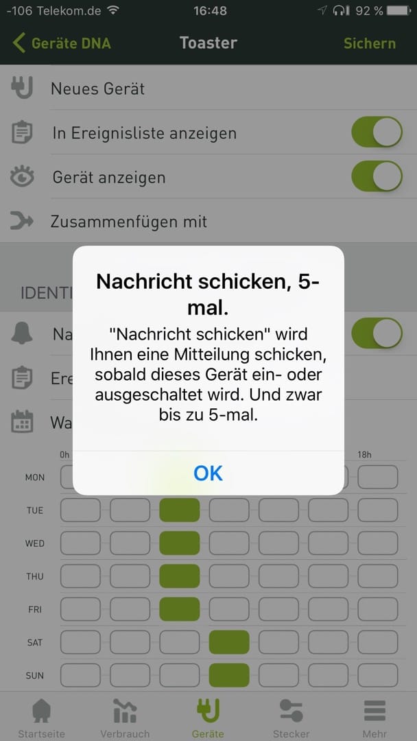 Smappee Monitor App: Geräte anlernen.