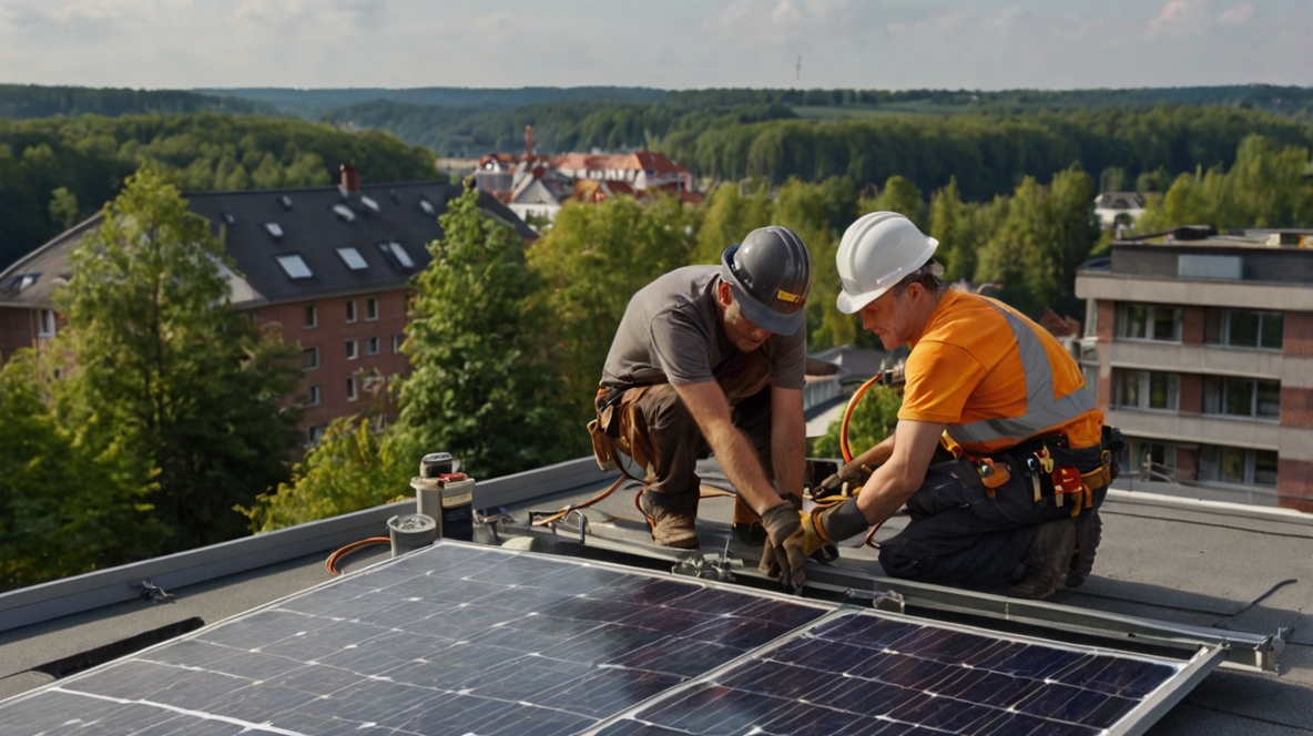 Installation einer Mieterstrom-Anlage auf Mehrfamilienhaus